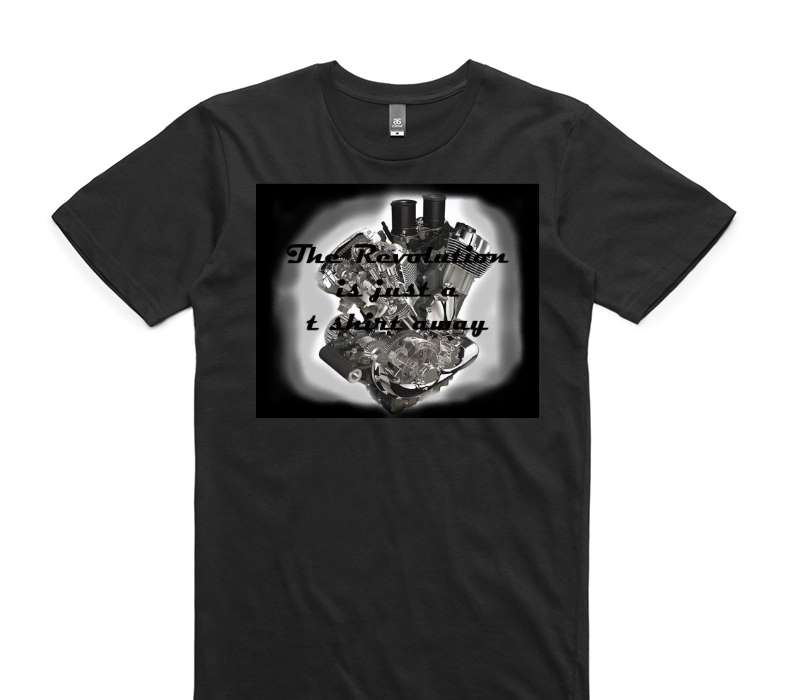 Custom AS Colour 100% Cotton Black T-Shirt