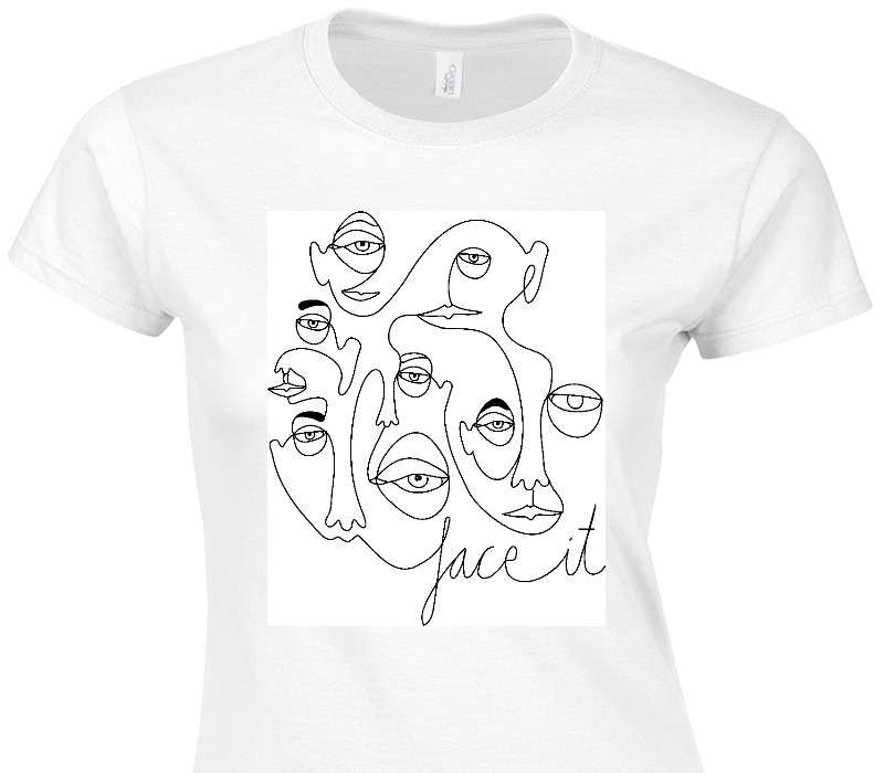 Custom Womens Soft Style 100% Cotton White T-Shirt