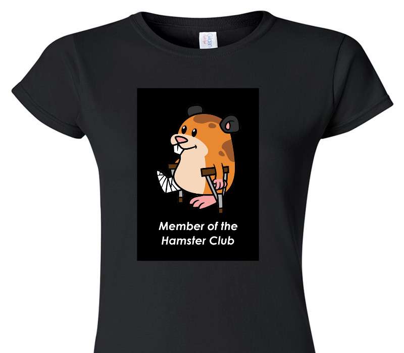 Custom Womens Soft Style 100% Cotton Black T-Shirt