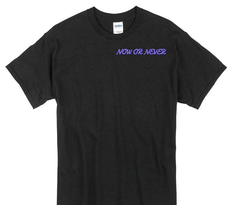 Custom Gildan 100% Cotton Black T-Shirt