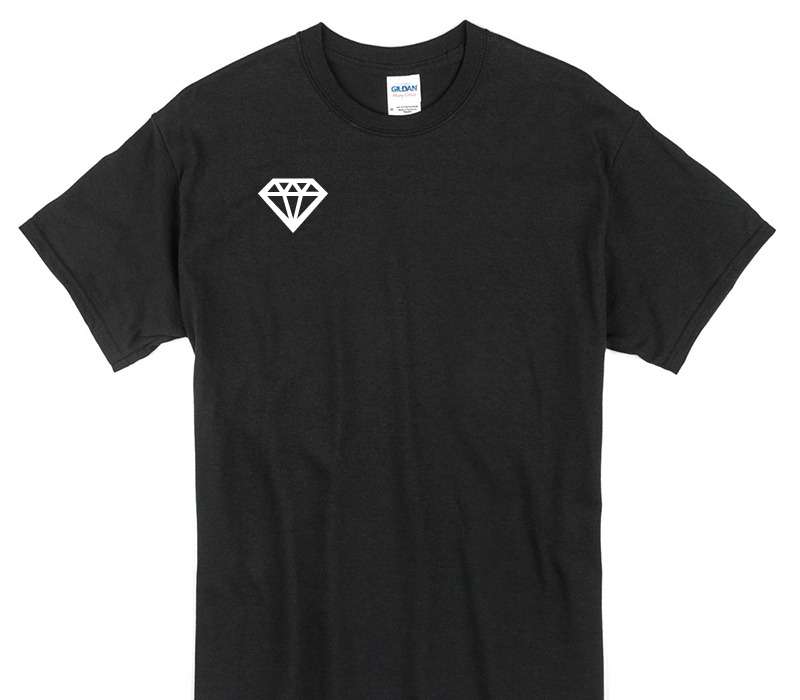 Custom Gildan 100% Cotton Black T-Shirt