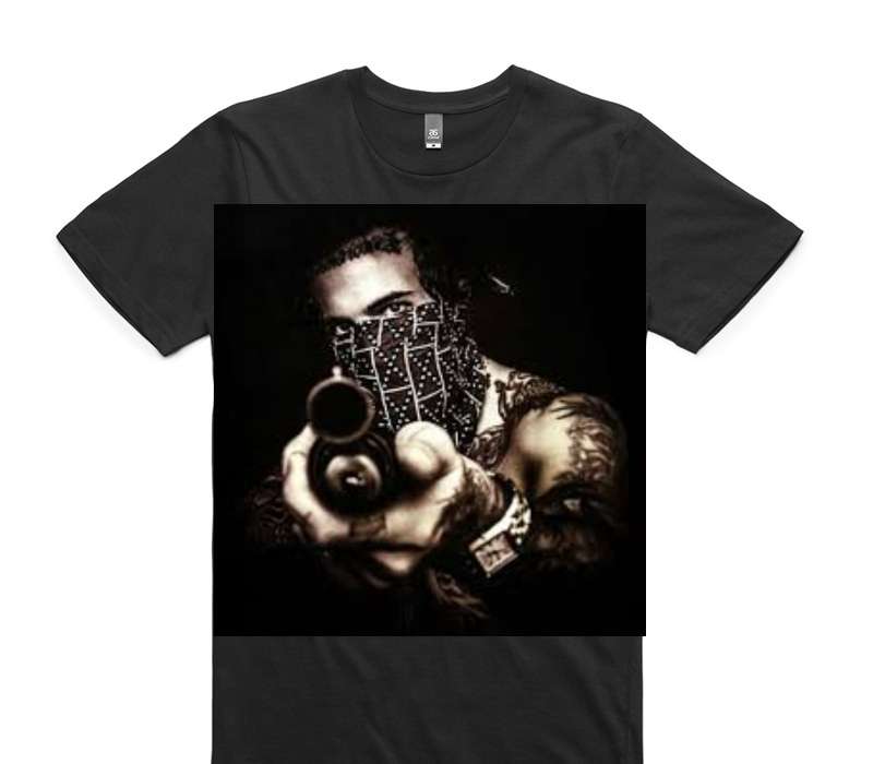 Custom AS Colour 100% Cotton Black T-Shirt