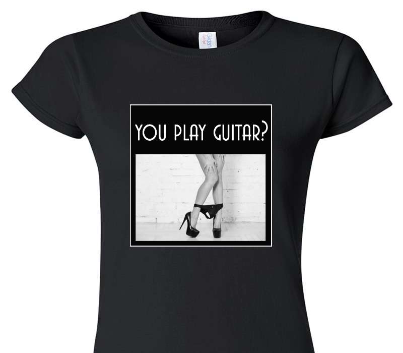 Custom Womens Soft Style 100% Cotton Black T-Shirt