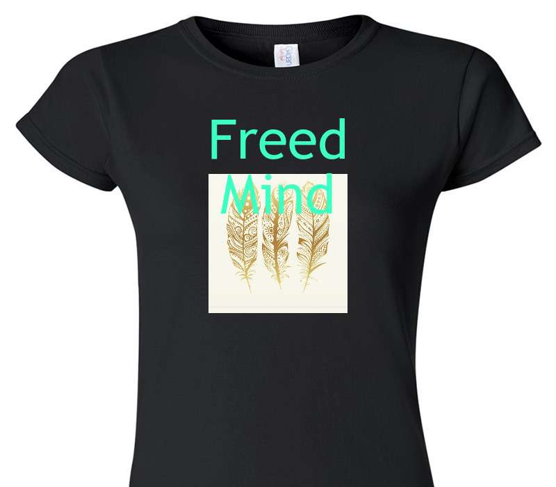 Custom Womens Soft Style 100% Cotton Black T-Shirt