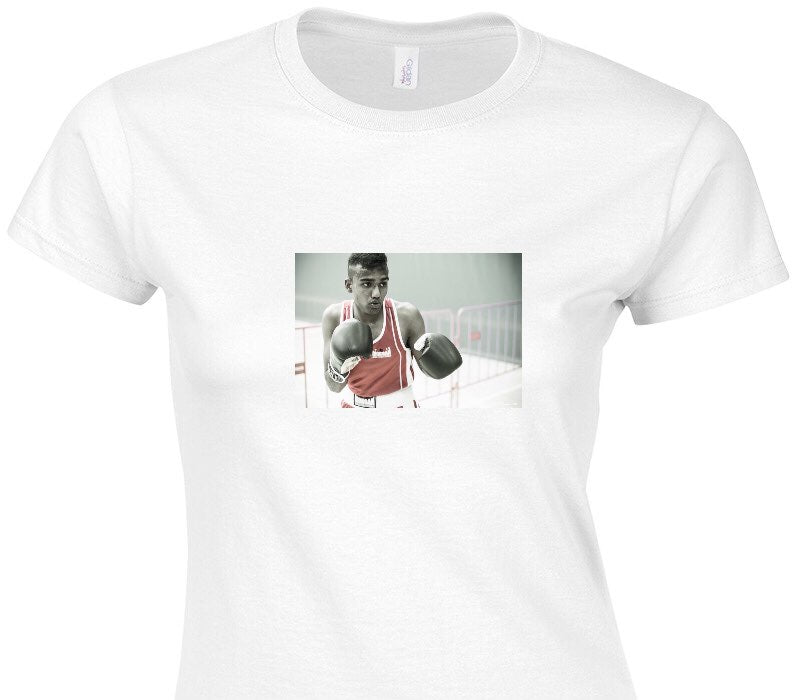 Custom Womens Soft Style 100% Cotton White T-Shirt