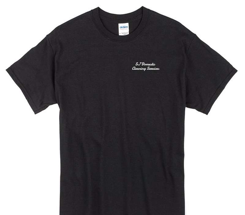 Custom Gildan 100% Cotton Black T-Shirt