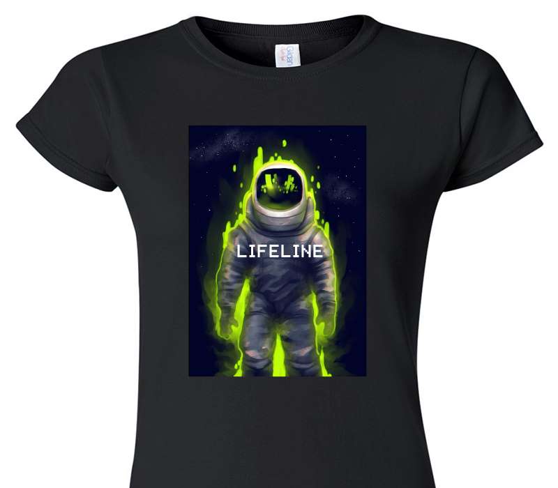 Custom Womens Soft Style 100% Cotton Black T-Shirt
