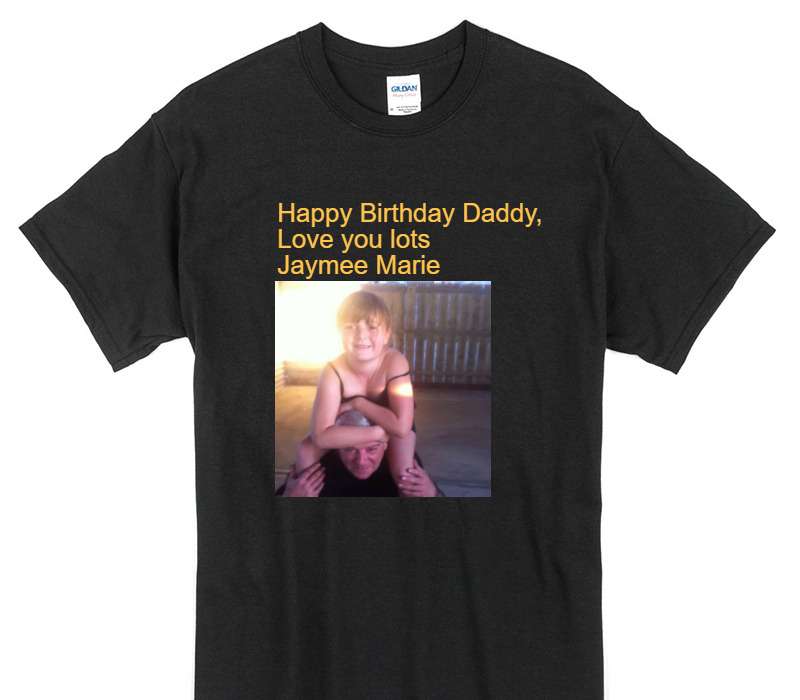 Custom Gildan 100% Cotton Black T-Shirt