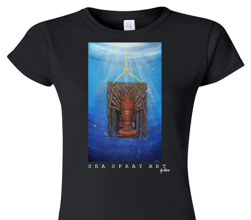 Custom Womens Soft Style 100% Cotton Black T-Shirt