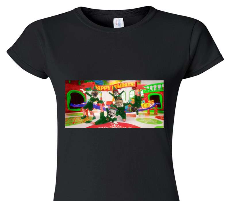 Custom Womens Soft Style 100% Cotton Black T-Shirt