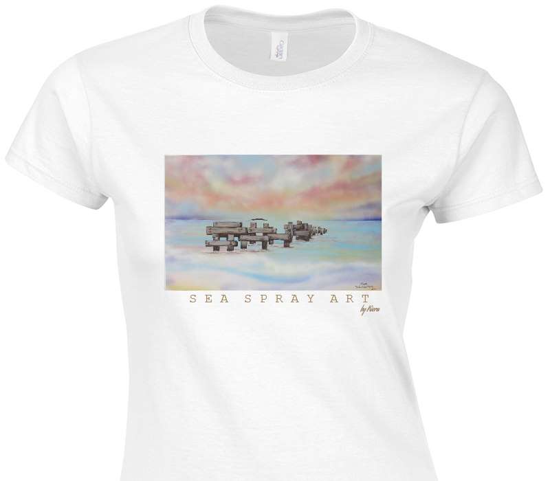 Custom Womens Soft Style 100% Cotton White T-Shirt