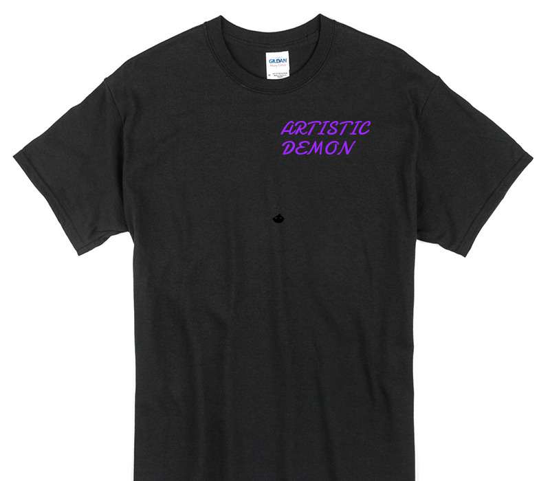 Custom Gildan 100% Cotton Black T-Shirt