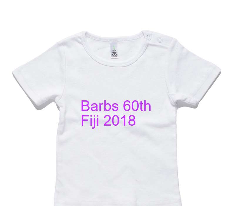 Custom AS Colour White Baby T-Shirt