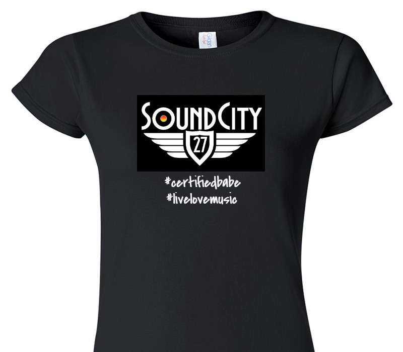 Custom Womens Soft Style 100% Cotton Black T-Shirt