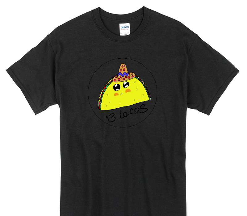 Custom Gildan 100% Cotton Black T-Shirt