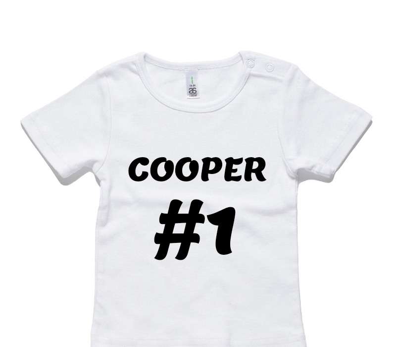 Custom AS Colour White Baby T-Shirt