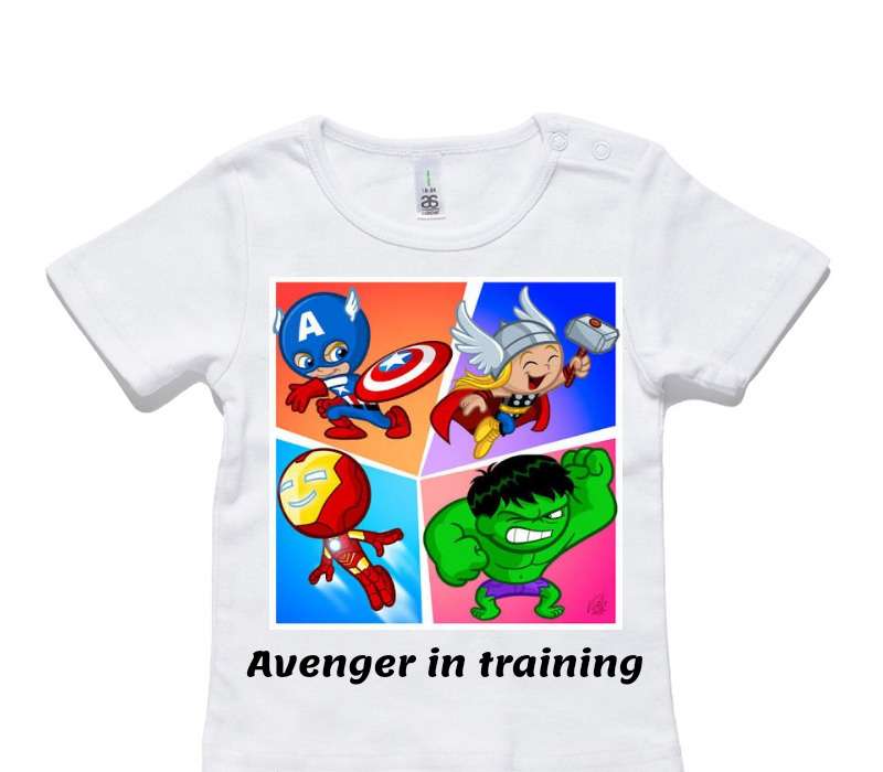 Custom AS Colour White Baby T-Shirt