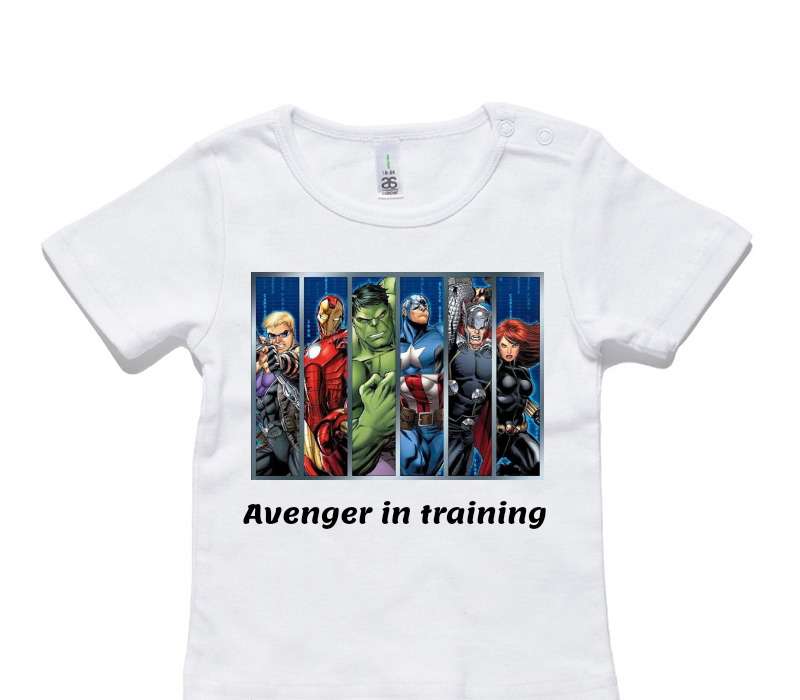 Custom AS Colour White Baby T-Shirt