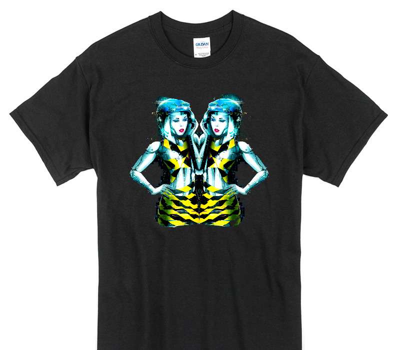 Custom Gildan 100% Cotton Black T-Shirt