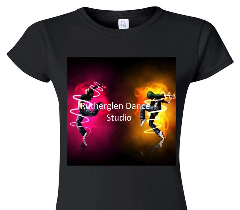 Custom Womens Soft Style 100% Cotton Black T-Shirt