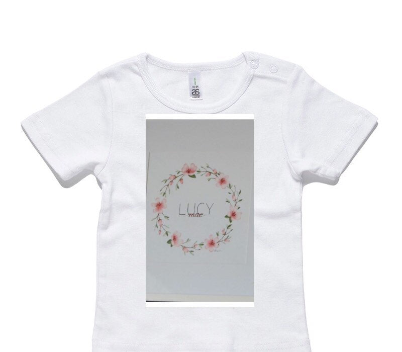 Custom AS Colour White Baby T-Shirt