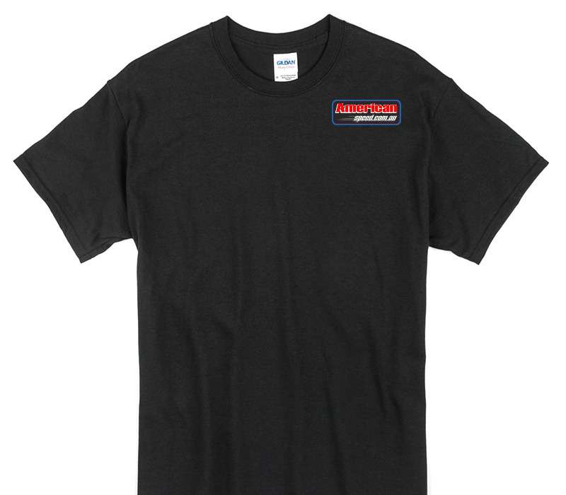 Custom Gildan 100% Cotton Black T-Shirt