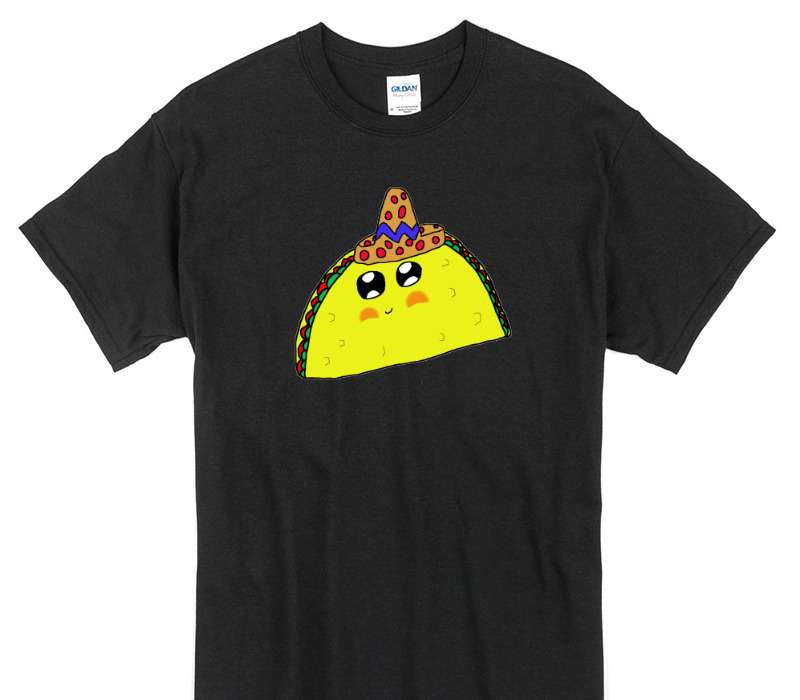 Custom Gildan 100% Cotton Black T-Shirt