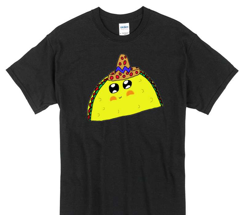 Custom Gildan 100% Cotton Black T-Shirt