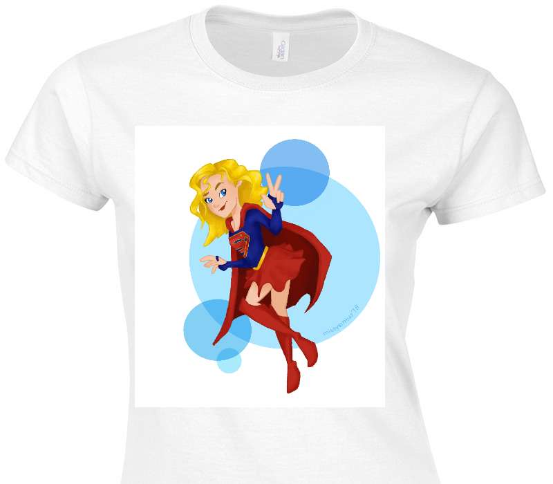 Custom Womens Soft Style 100% Cotton White T-Shirt