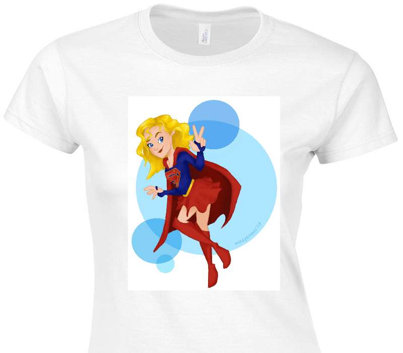 Custom Womens Soft Style 100% Cotton White T-Shirt
