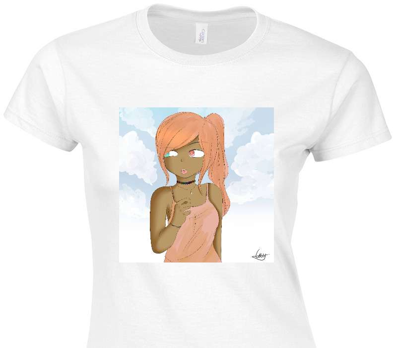 Custom Womens Soft Style 100% Cotton White T-Shirt
