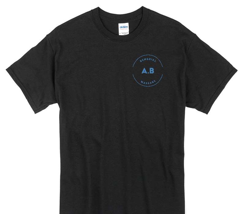 Custom Gildan 100% Cotton Black T-Shirt