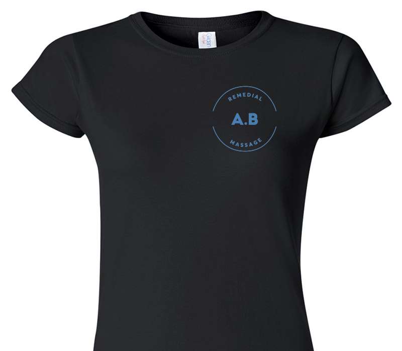 Custom Womens Soft Style 100% Cotton Black T-Shirt