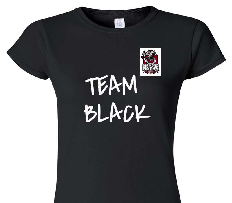 Custom Womens Soft Style 100% Cotton Black T-Shirt