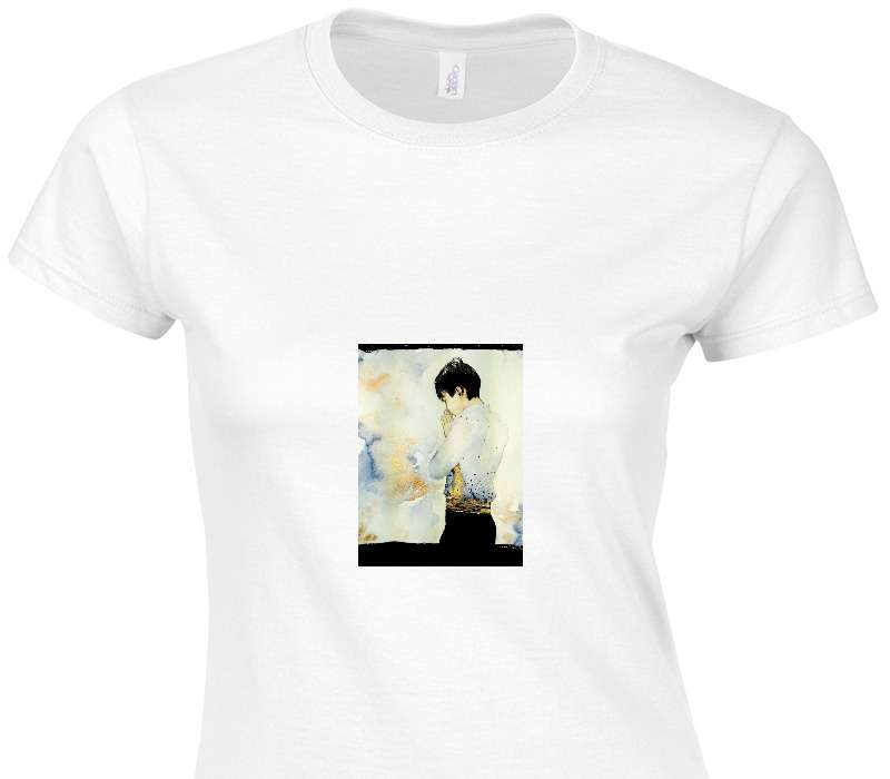 Custom Womens Soft Style 100% Cotton White T-Shirt