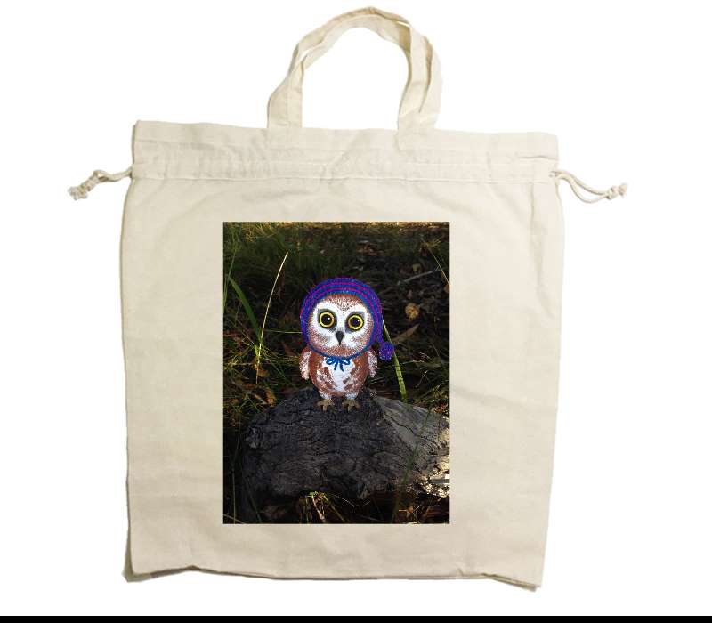 Custom Drawstring Tote Bag Cotton Calico