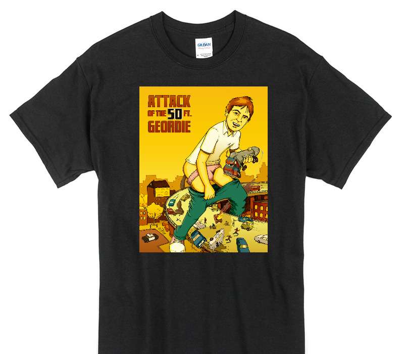 Custom Gildan 100% Cotton Black T-Shirt