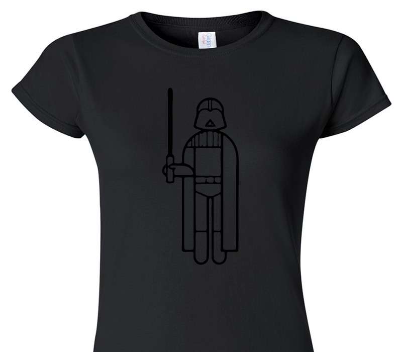 Custom Womens Soft Style 100% Cotton Black T-Shirt