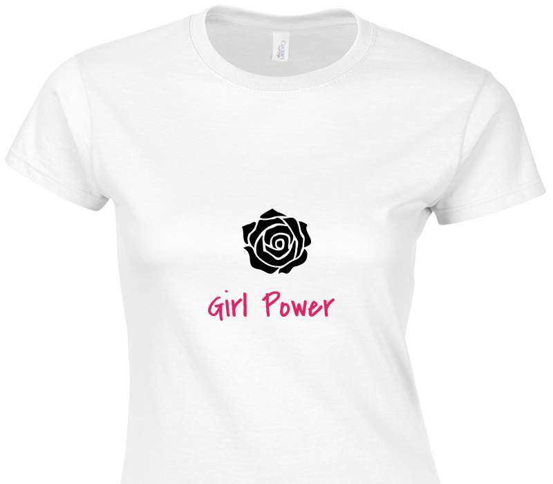Custom Womens Soft Style 100% Cotton White T-Shirt