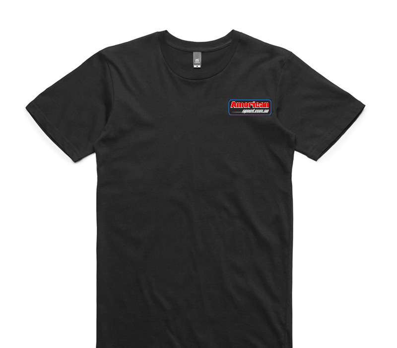Custom AS Colour 100% Cotton Black T-Shirt