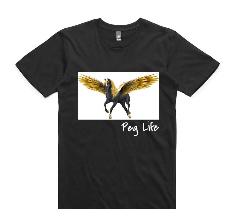 Custom AS Colour 100% Cotton Black T-Shirt