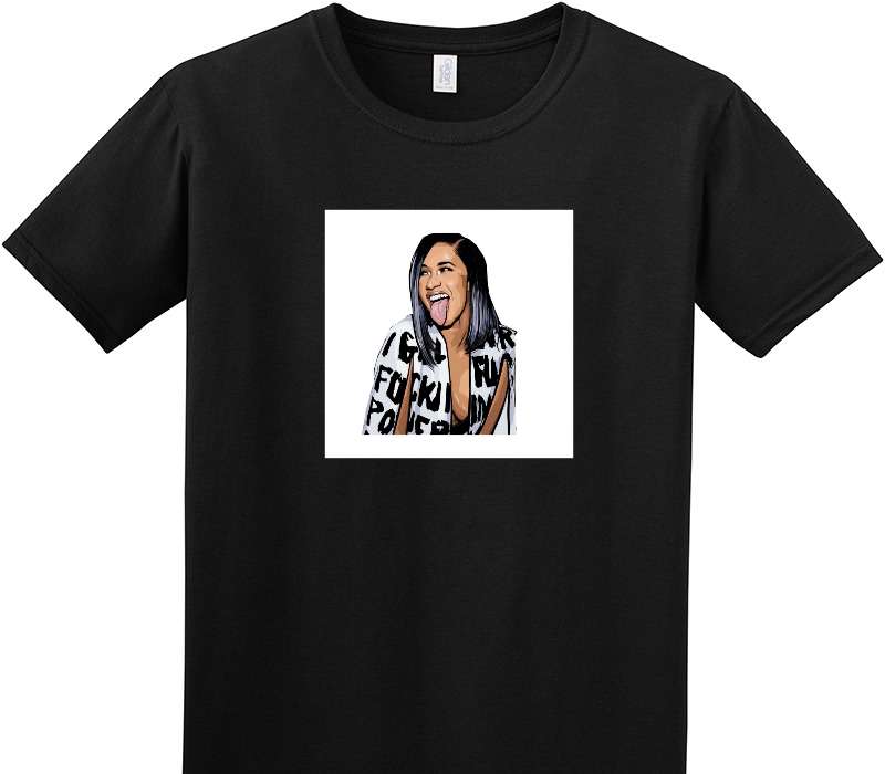 Custom Adult Soft Style 100% Cotton Black T-Shirt