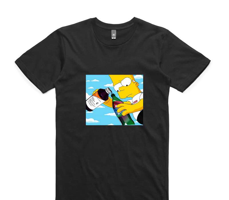 Custom AS Colour 100% Cotton Black T-Shirt