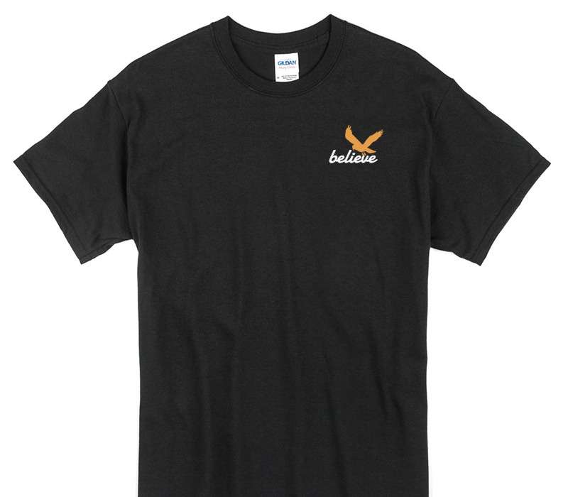 Custom Gildan 100% Cotton Black T-Shirt