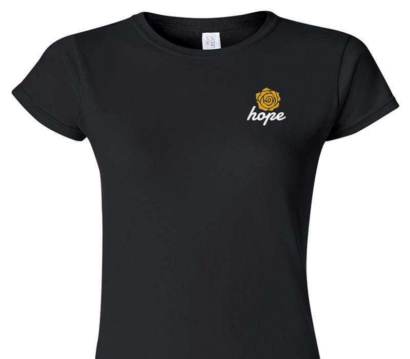 Custom Womens Soft Style 100% Cotton Black T-Shirt