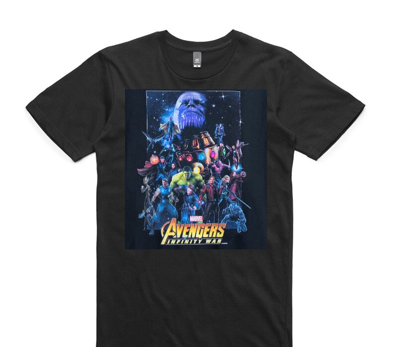 Custom AS Colour 100% Cotton Black T-Shirt