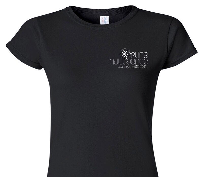 Custom Womens Soft Style 100% Cotton Black T-Shirt