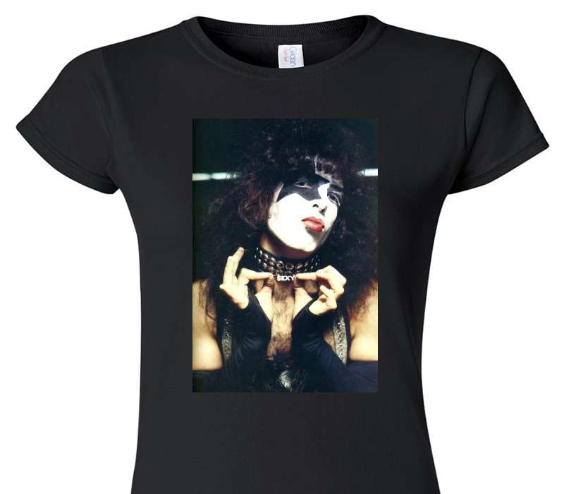 Custom Womens Soft Style 100% Cotton Black T-Shirt