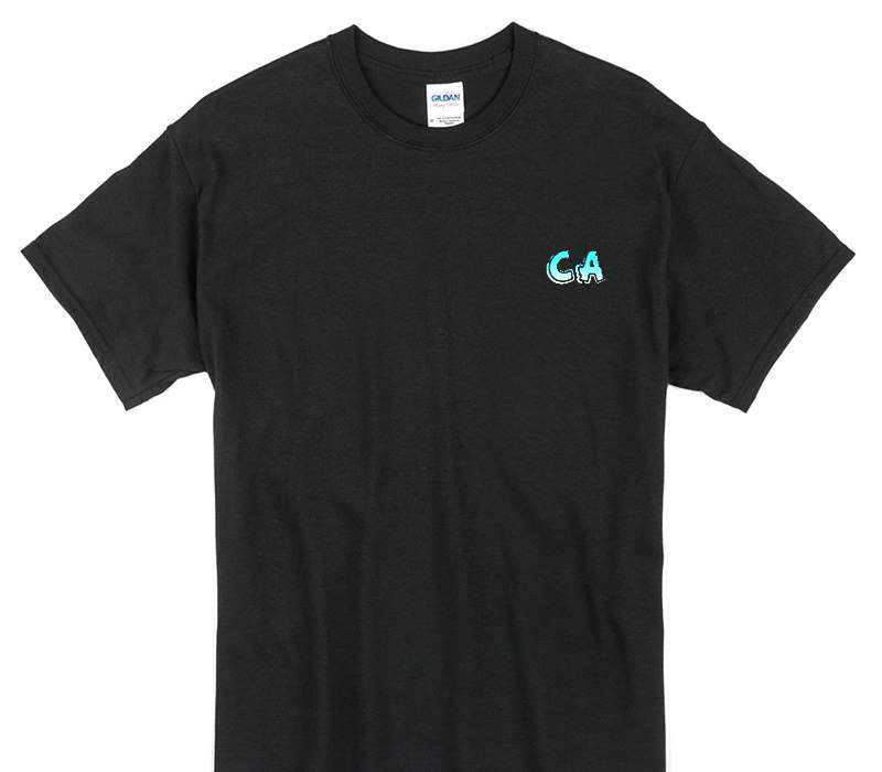 Custom Gildan 100% Cotton Black T-Shirt