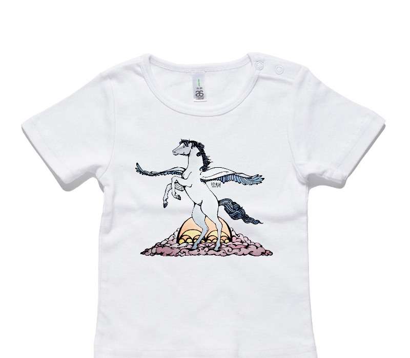 Custom AS Colour White Baby T-Shirt